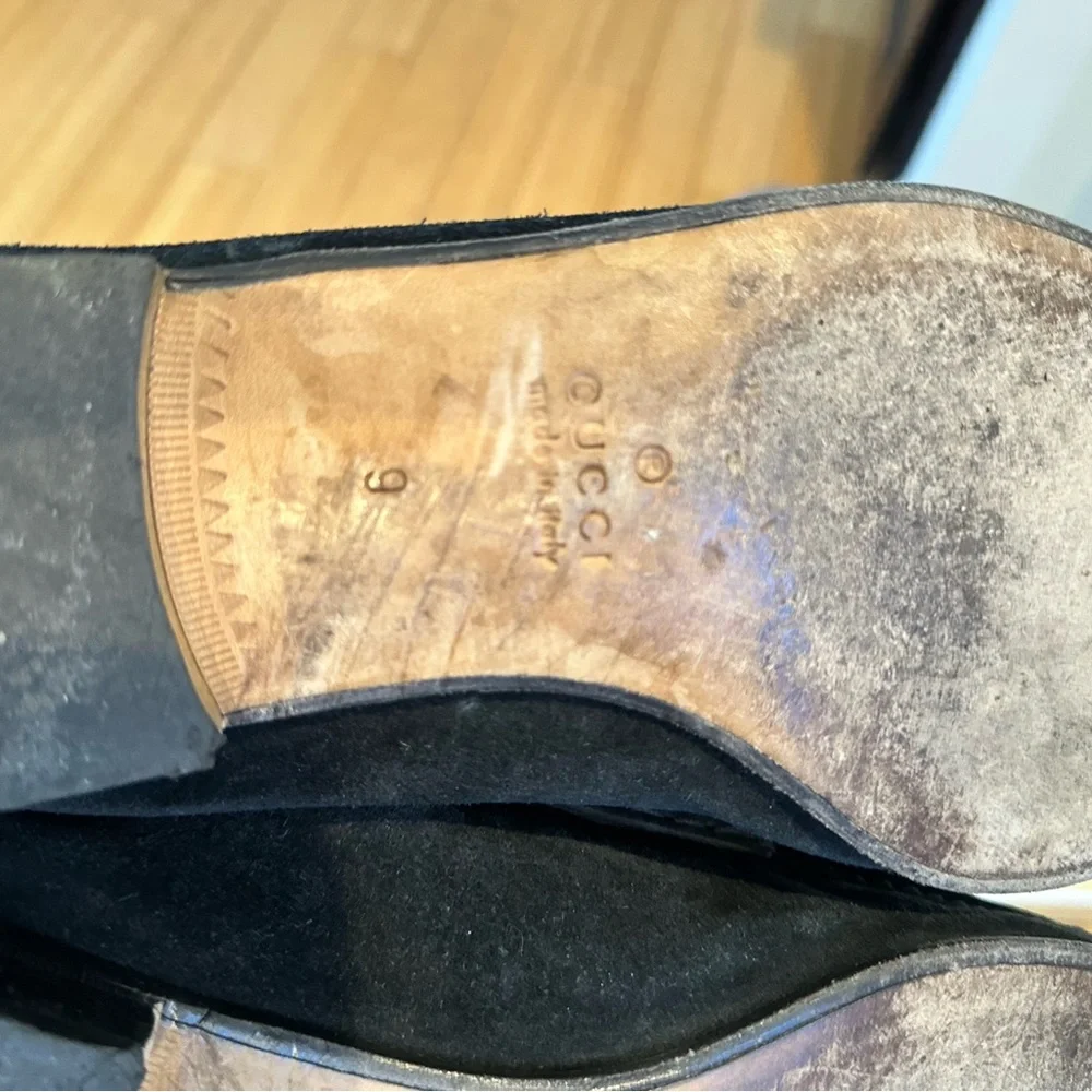 Gucci Horsebit Loafers Black Suede Mens 9 / 9.5 - Picture 10 of 11